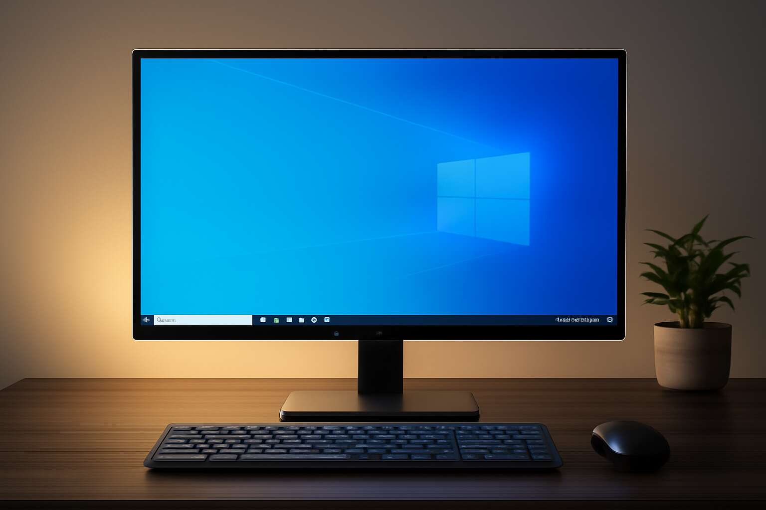 desktop computers with windows