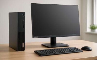 Upgrade your setup with desktop computers thinkcentre: compact power for work and play.